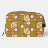 Bohemian Braun Grün Orange Waschbeutel (Rückseite)