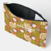 Bohemian Braun Grün Orange Zubehörtasche (Offen)