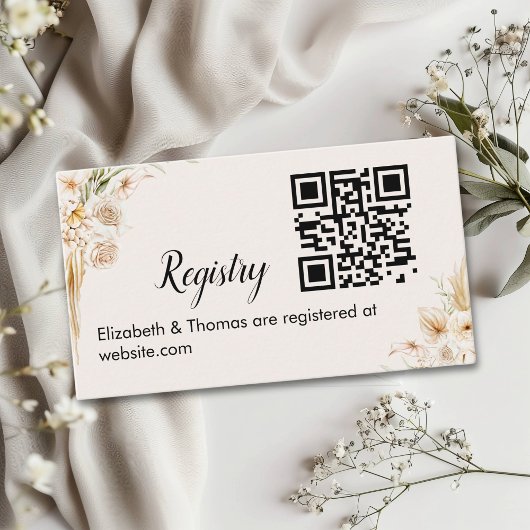 Bohemian Bridal Shower with Beige and Yellow Bloom Begleitkarte