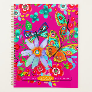 Bohemian Butterfly Blumen 2026 Tagesplaner Planer
