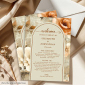 Bohemian Chic Terra Cotta Beige Sage Wedding Day Programm