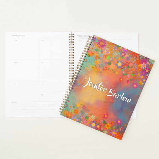 Bohemian colourful floral whimsical Planner Planer (Anzeige)