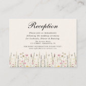 Bohemian Cream Floral Wedding Begleitkarte (Vorderseite)