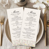 Bohemian Cream Floral Wedding  Programm