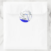 Bohemian Design on a sticker. Runder Aufkleber (Tasche)