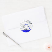 Bohemian Design on a sticker. Runder Aufkleber (Umschlag)