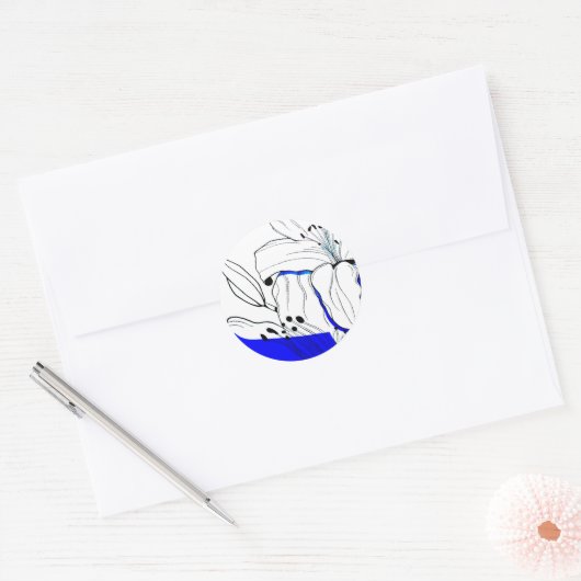 Bohemian Design on a sticker. Runder Aufkleber (Umschlag)