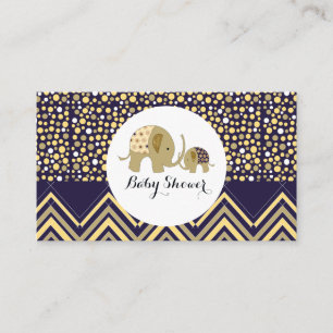 Bohemian-Elefanten- und Chevron-Baby-Shower-Ticket Begleitkarte
