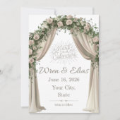 Bohemian Elegance Save the Date Card Einladung (Vorderseite)