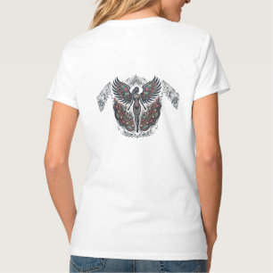 Bohemian Engel Flügel Blumen Mandala Design T-Shirt