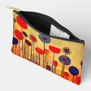Bohemian Farbige Blumen  Zubehörtasche