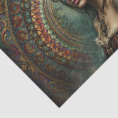 Bohemian Feather Göttin Decoupage Seidenpapier (Ausschnitt)