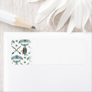 Bohemian Federn Traumfänger Blaue Blumen Pfeile
