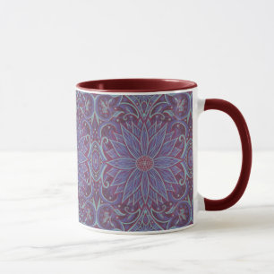 Bohemian floral arabesque muster "Lavender lotus" Tasse