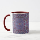 Bohemian floral arabesque muster "Lavender lotus" Tasse (Links)