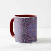 Bohemian floral arabesque muster "Lavender lotus" Tasse (Vorderseite Links)