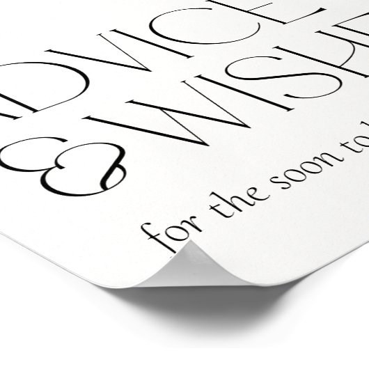 Bohemian Floral & Feathers Advice & Wishes Poster (Ecke)