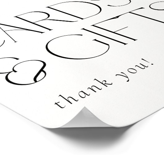 Bohemian Floral & Feathers Cards & Gifts Poster (Ecke)