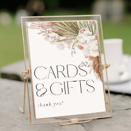 Bohemian Floral & Feathers Cards & Gifts Poster
