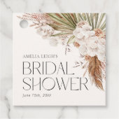 Bohemian Floral & Feathers Shower Geschenkanhänger (Vorderseite)