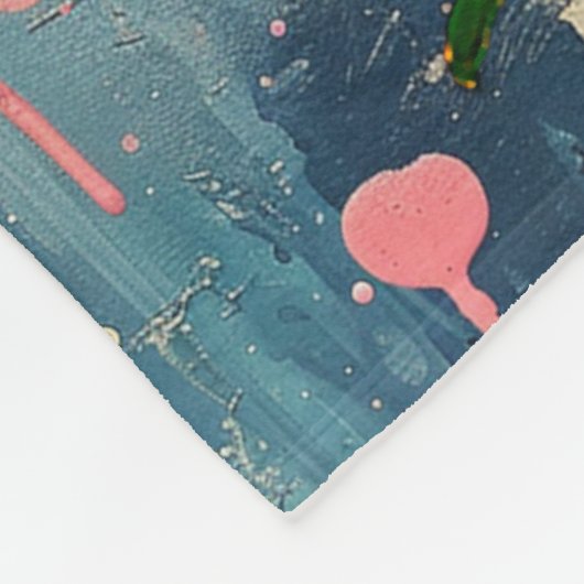 Bohemian Floral Fleece Blanket (Ecke)