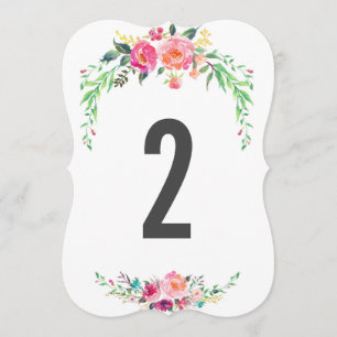 BOHEMIAN FLORAL Hochzeit Tischnummer