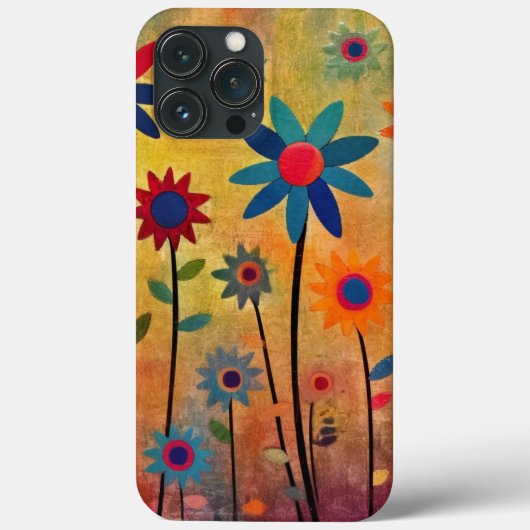 Bohemian Flowers Farbige Case-Mate iPhone Hülle (Rückseite)
