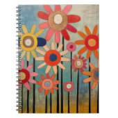 Bohemian Flowers Farbige Notizblock (Vorderseite)