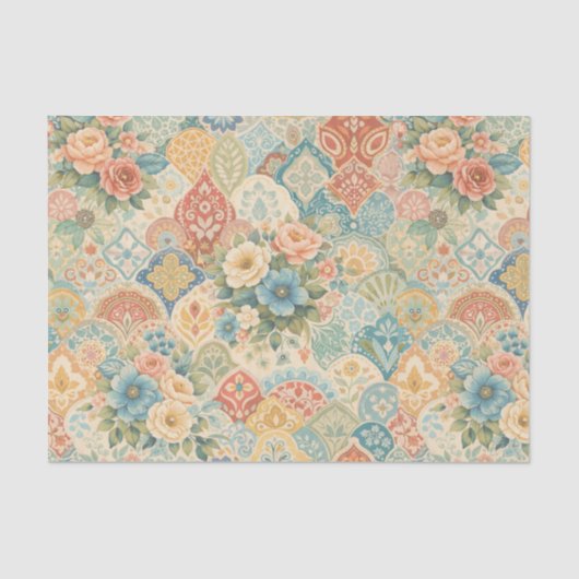 Bohemian Garden Mosaic Seidenpapier (Vorderseite)