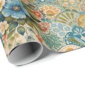 Bohemian Garden Mosaik Geschenkpapier (Rolleneckpunkt)