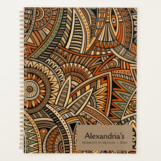 Bohemian Geometric Design Planer (Vorderseite)