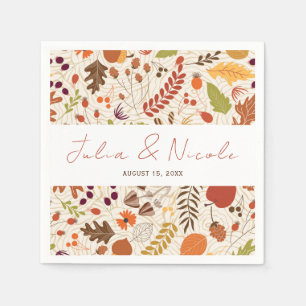 Bohemian Getrocknete Rustikale Blumen Herbst Hochz Serviette