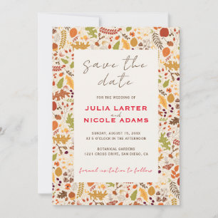Bohemian Getrocknete Rustikale Florale Herbst-Hoch Save The Date