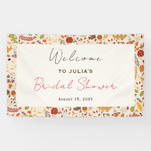 Bohemian Getrocknete Rustikale Herbst Brautparty Banner