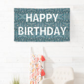 Bohemian Girly Chic Silver Grey Turquoise Banner (Insitu)