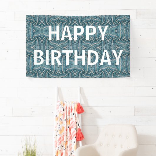 Bohemian Girly Chic Silver Grey Turquoise Banner (Insitu)