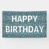 Bohemian Girly Chic Silver Grey Turquoise Banner (Horizontal)