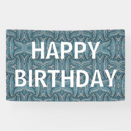 Bohemian Girly Chic Silver Grey Turquoise Banner (Horizontal)