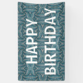 Bohemian Girly Chic Silver Grey Turquoise Banner (Vertikal)