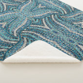 bohemian girly chic silver grey turquoise blue sherpadecke (3/4)