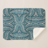 bohemian girly chic silver grey turquoise blue sherpadecke (Vorderseite (Horizontal))