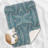 bohemian girly chic silver grey turquoise blue sherpadecke