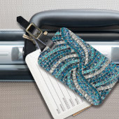 Bohemian Girly Chic Silver Grey Turquoise Gepäckanhänger