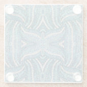 Bohemian Girly Chic Silver Grey Turquoise Glasuntersetzer (Rückseite)