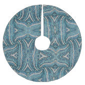 Bohemian Girly Chic Silver Grey Turquoise Polyester Weihnachtsbaumdecke (Vorderseite)