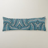 Bohemian Girly Chic Silver Grey Turquoise Seitenschläferkissen (Vorderseite)