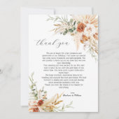 Bohemian Hochzeit Danke Vorlage (Vorderseite)
