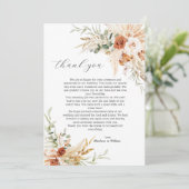 Bohemian Hochzeit Danke Vorlage (Stehend Vorderseite)