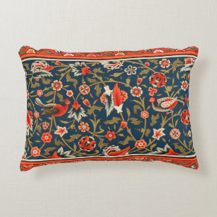 Bohemian Indisch-Persisches Blumenmuster Vintage R Dekokissen