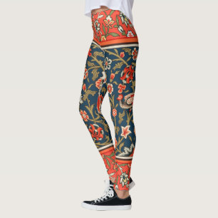 Bohemian Indisch-Persisches Blumenmuster Vintage R Leggings